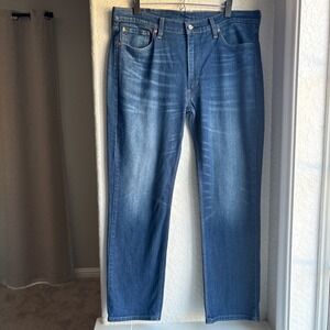 Levi's 514 Mens 38x32 Straight Fit Jeans Blue Medium Wash Denim Stretch
